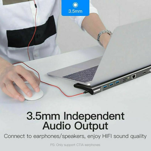 USB Type-C To 11-in-1 USB Hub Adapter